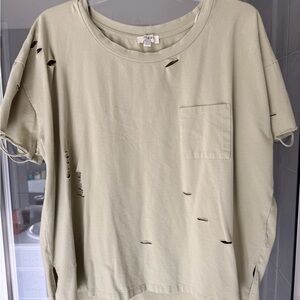Distressed sage green T-Shirt